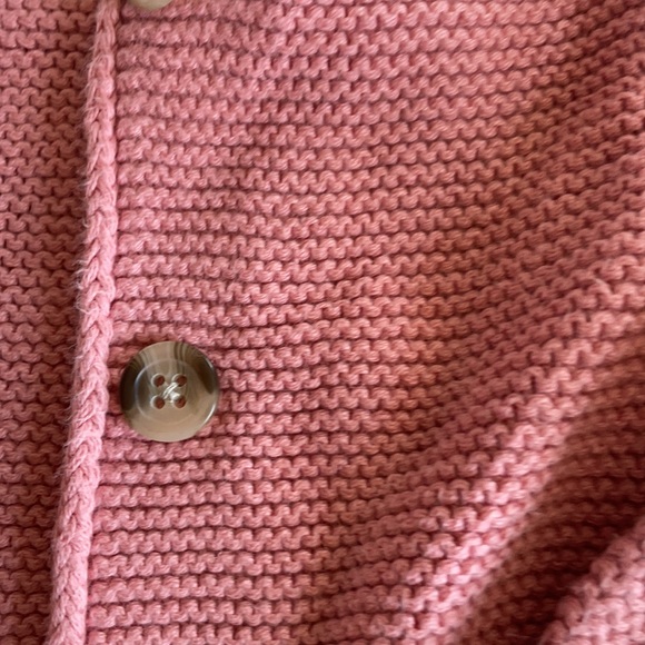 Old Navy 6-12mo dusty pink sweater with hood - Picture 3 of 3